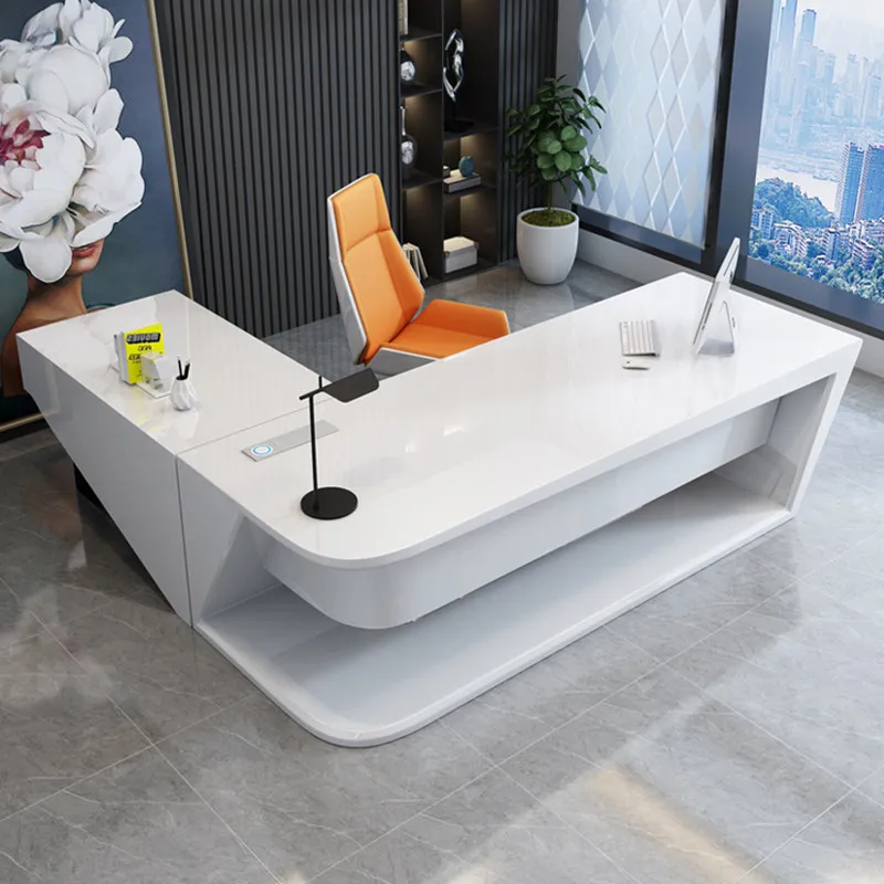 Multifunctional Luxury Office Desk Decoration Computer Organizers Large Office Desk Modern Crafts Meuble Bureau Home Furniture