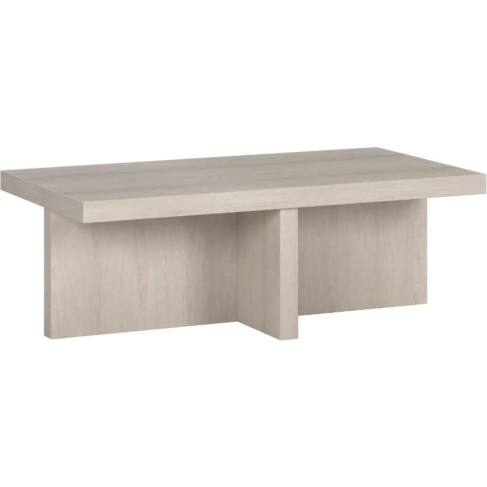 

Henn&Hart 44" Wide Rectangular Coffee Table in Alder White, for Home, Living Room, Bedroom, Entertainment Room, Office