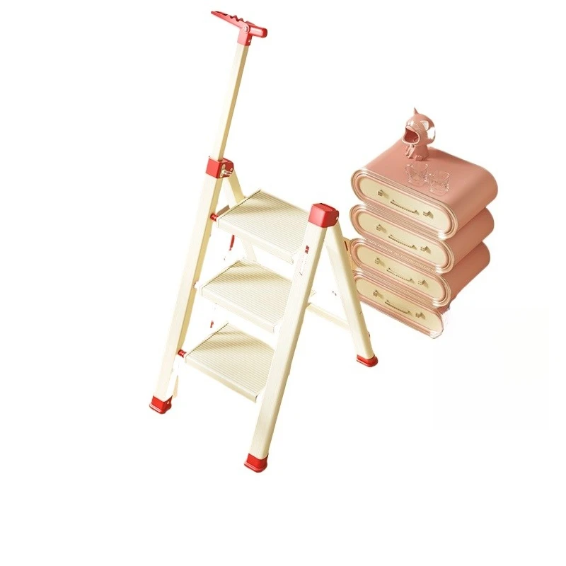 

Household folding herringbone ladder, thickened indoor multi-functional staircase three-step ladder