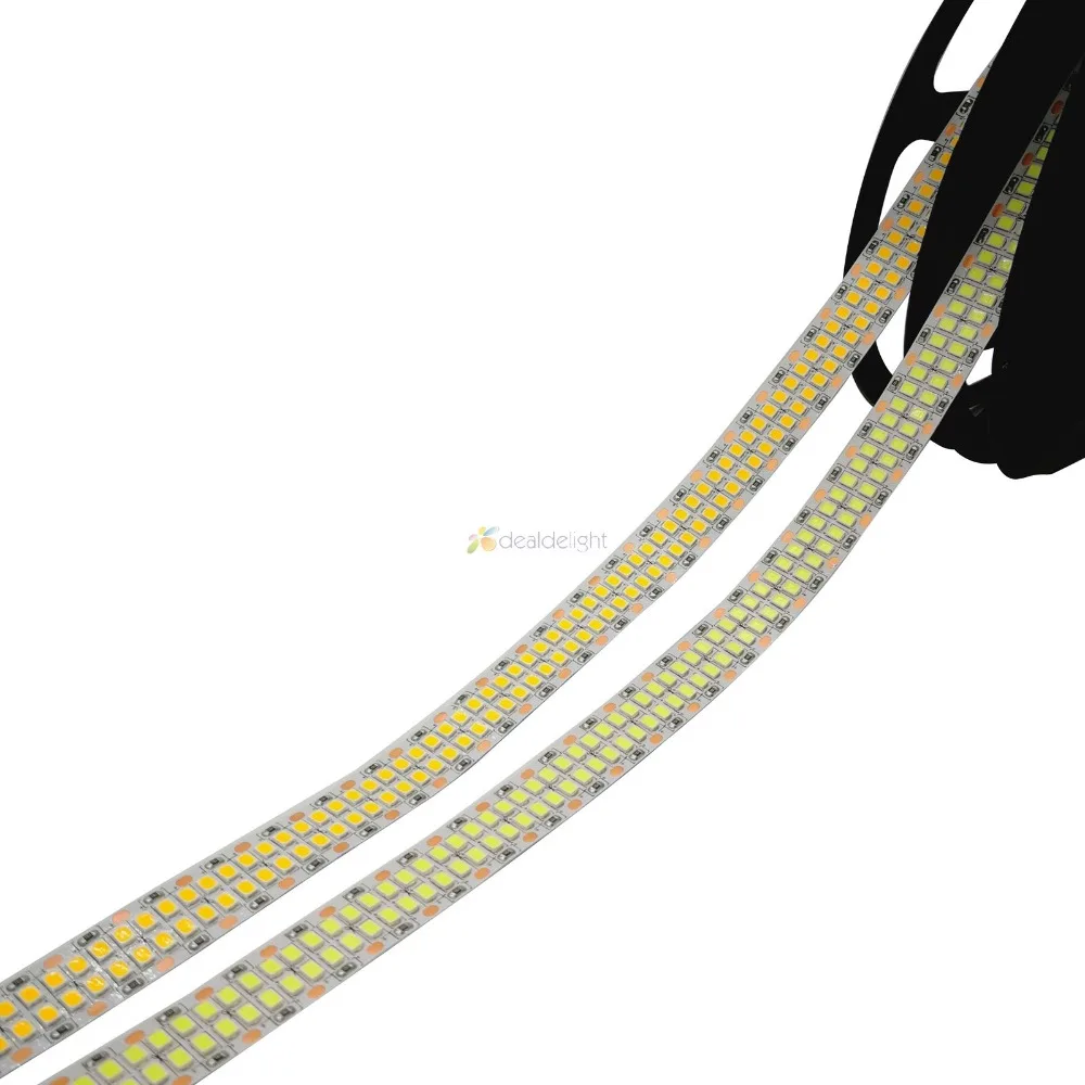 5m 2835 SMD 480 LED/m LED Strip, 12V/24V Flexible Double Row LED tape , White/Warm White Super Bright IP20 /IP67 Waterproof
