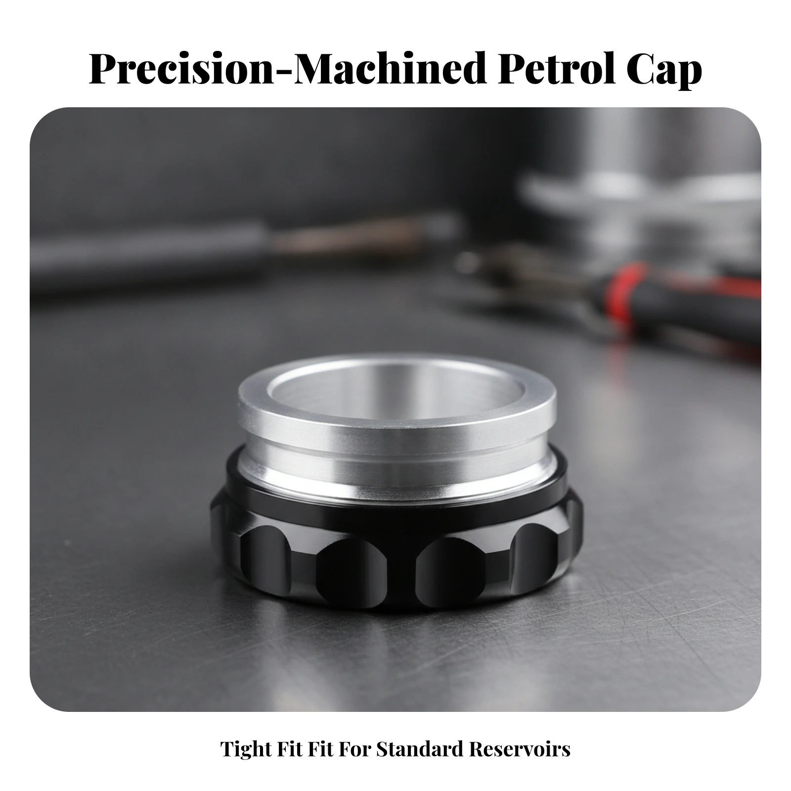 Tank Cap with Metal Collar Leak-Proof Threaded Tank Cap Replacement Lid Sturdy Tight Fit for DIYers, Equipment Repair