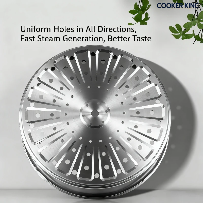 جهاز بخار من الفولاذ المقاوم للصدأ 304 من كوكر كينج، جهاز بخار منزلي بشبكة تبخير سميكة، وعاء حساء داخلي، وعاء حليب #4
