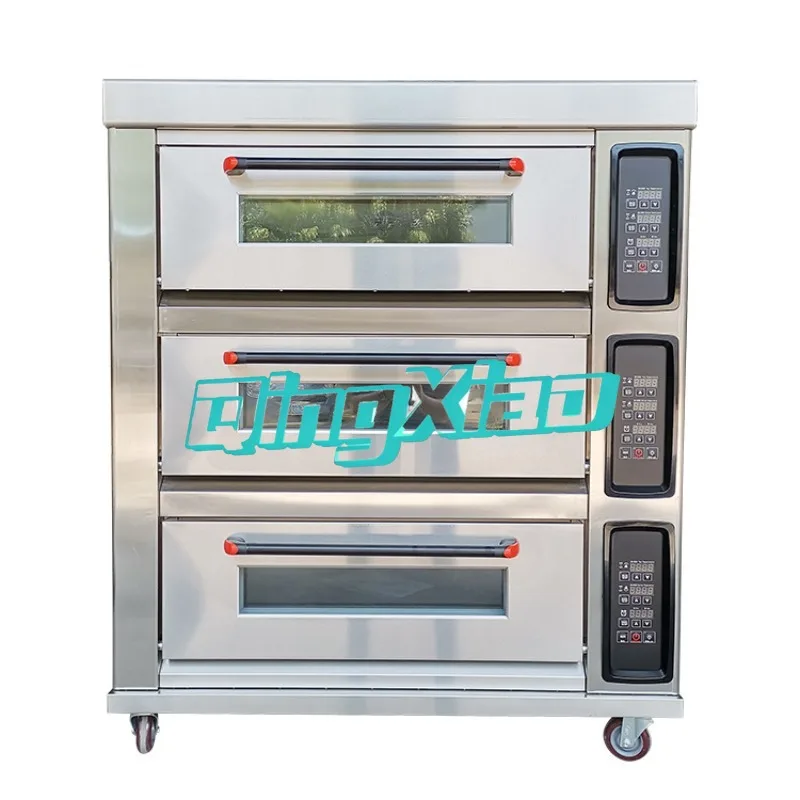 Commercial Electric Oven Upper Lower Independent Temperature Control Three Layer Mooncake Pizza Bread Oven