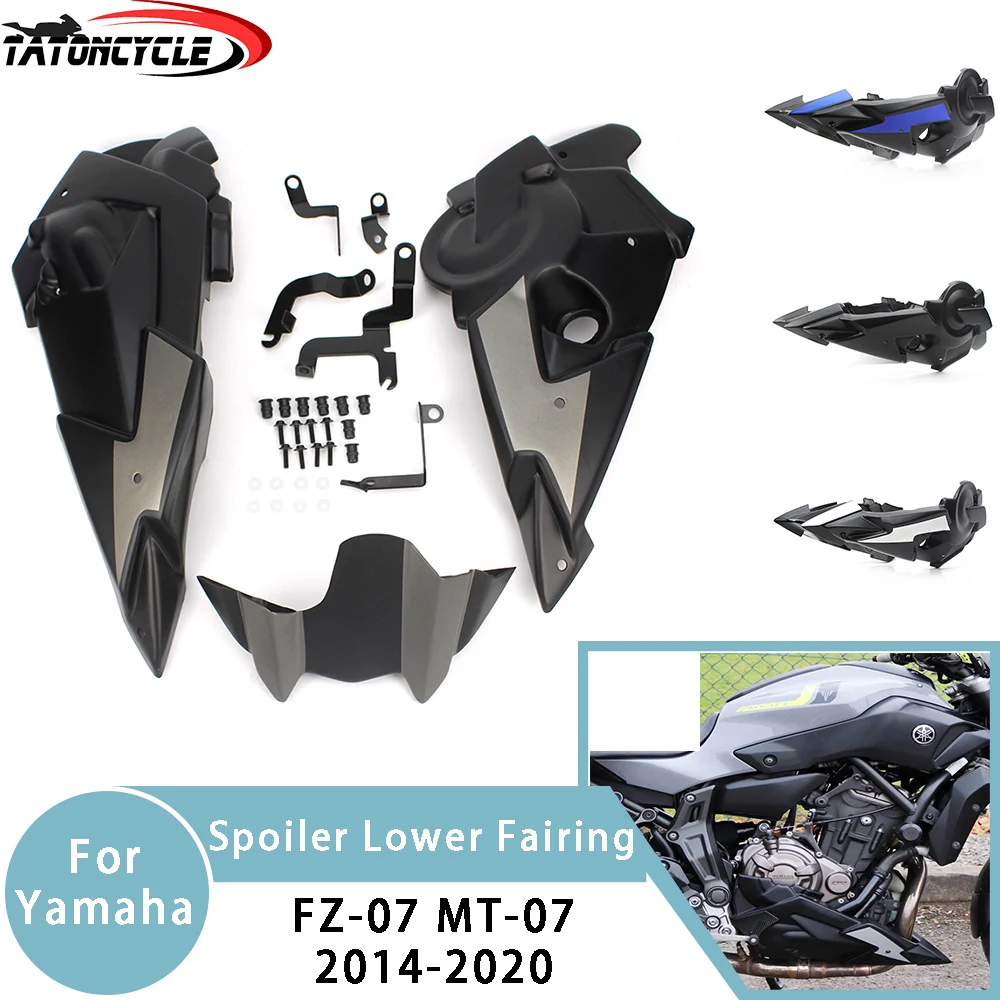 For Yamaha FZ-07 MT-07 Bellypan Engine Spoiler Lower Fairing Styler Kit 2014 15 16 17 2018 2019 2020Motorbike Panel Accessories