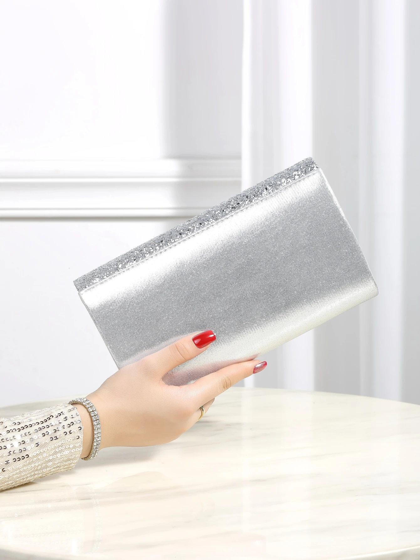 Glitter Bling,Shiny Elegant And Fashionable Envelope Clutch Bag, Party Wedding Handbag For Women Dinner Bag, Best Gift For Women