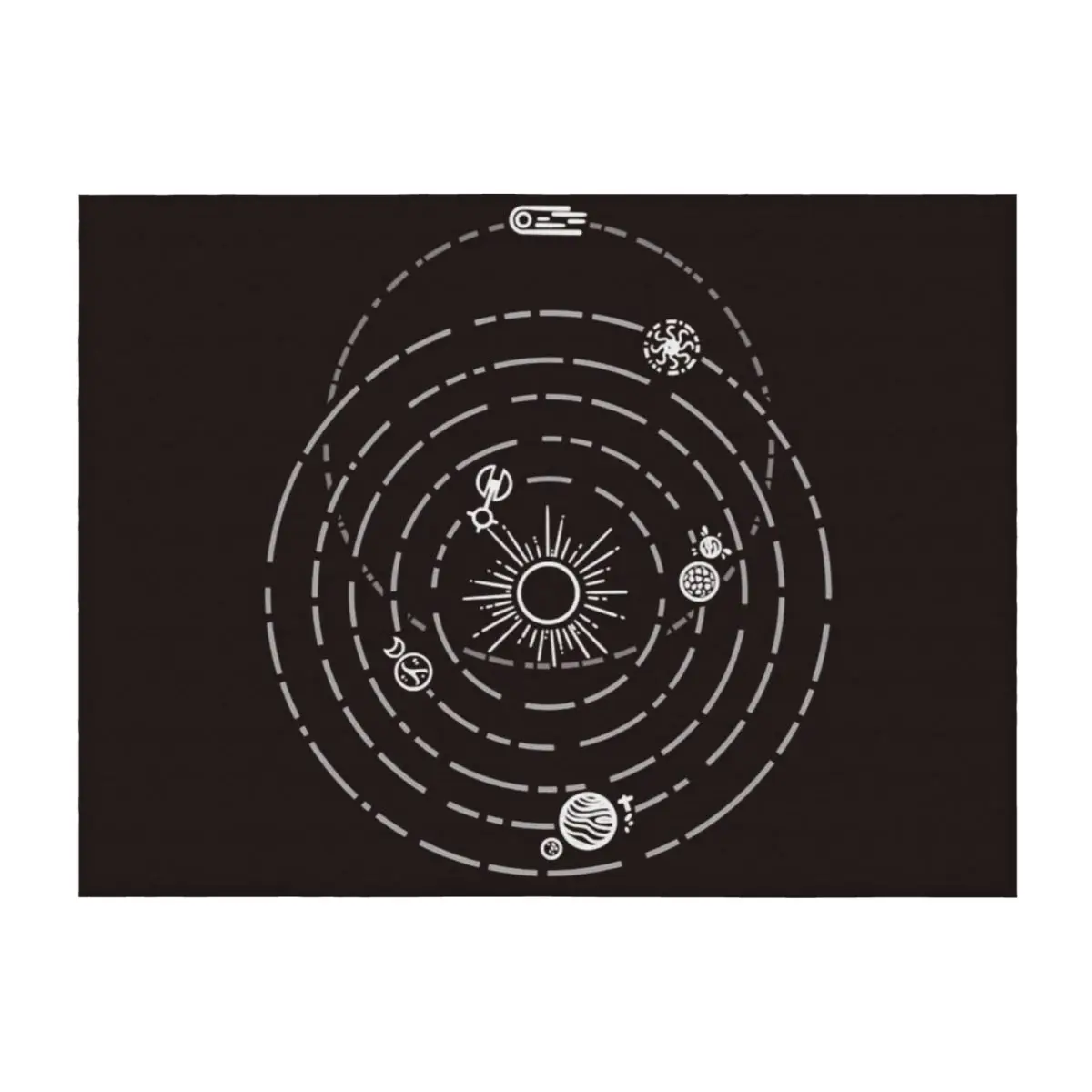

Outer Wilds Solar System Art Print [No stars] Classic T-Shirt Throw Blanket Kid'S Soft Custom Blankets