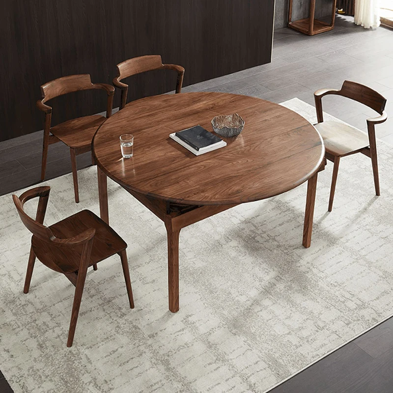 Coffee Conference Dining Table Hallway Wall Round Modern Dining Table Designer Space Saving Juegos De Comedor Home Furniture