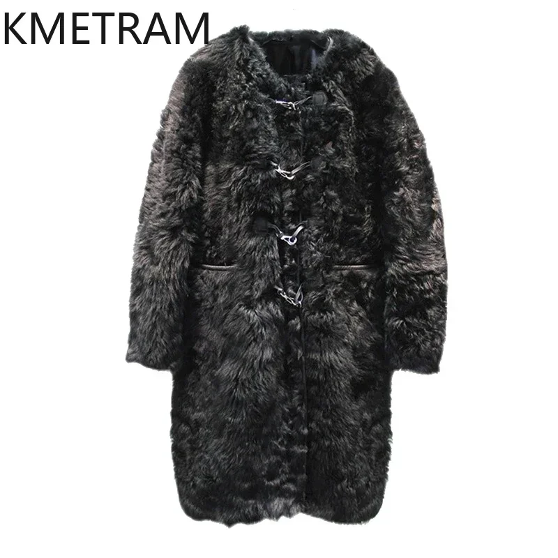 Double Faced Fur Coat Women Natural Wool Sheepskin Fur Jacket 2024 Winter Clothes Woman Fashion New in Outerwears шуба женская