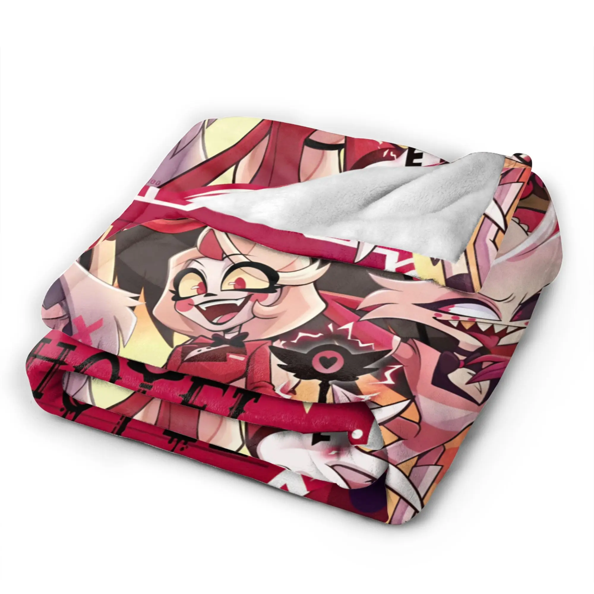 بطانية ناعمة دافئة نزهة H-Hazbin فندق آدم الفراش المعدني يلقي الفانيلا المفرش لغرفة النوم مضحك أريكة غطاء سرير