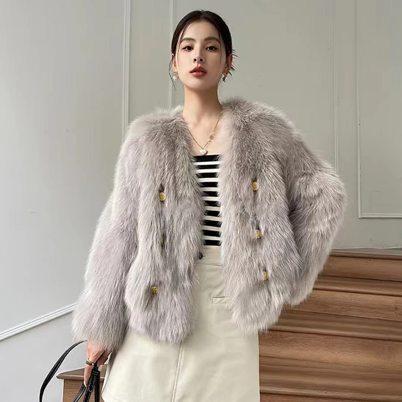 Korean Faux Lamb Wool Coats Womeny2K Streetwear All Match Faux Fur Jackets Woman Winter Thick Warm Casual Plush Coat New