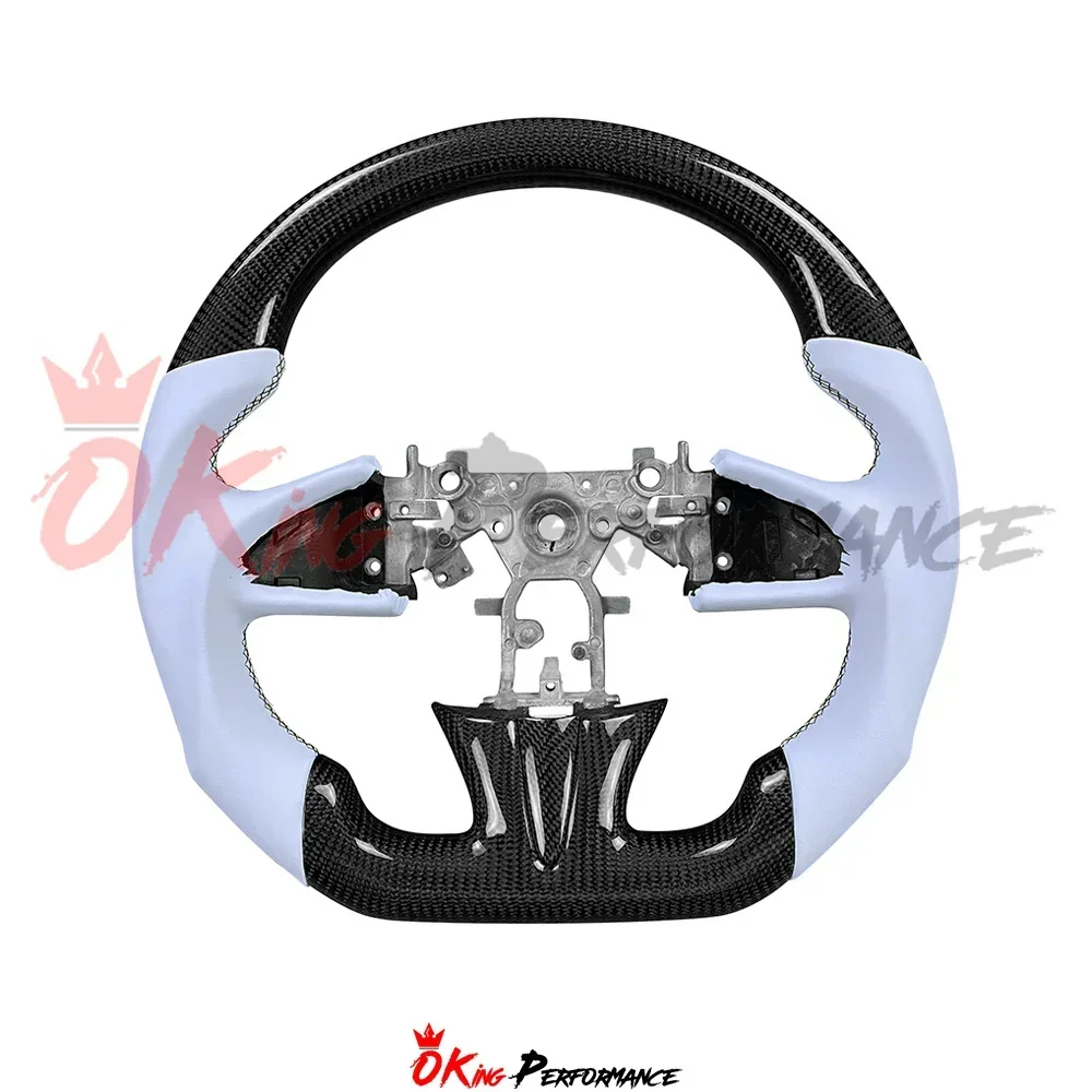 عجلة قيادة من ألياف الكربون مصنوعة حسب الطلب من OKing V1 لعام 2025 لسيارة إنفينيتي Q50 Q50S