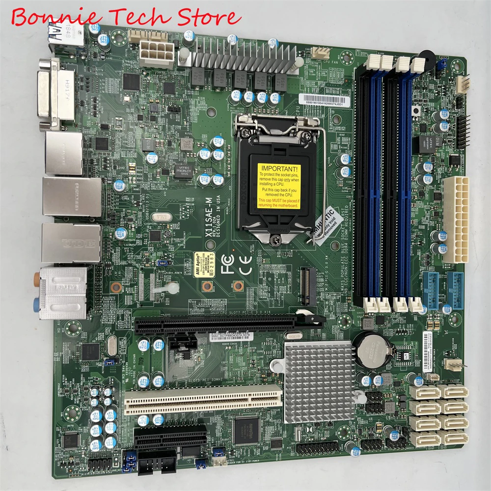 X11SAE-M for Supermicro Motherboard Single socket H4 (LGA 1151) 6th/7th Gen. Core i7/i5/i3 series,E3-1200 v5/v6