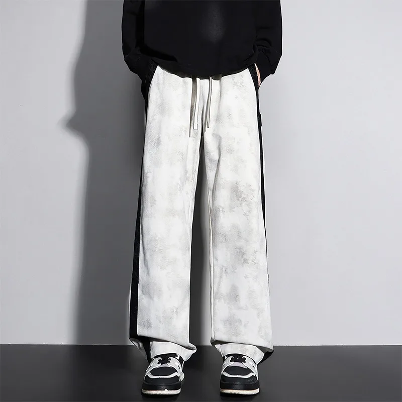 

2026 Spring Autumn Men's Casual Baggy Pants Korean-style Harajuku Straight-leg Pants Joggers Fashion Sweatpants Men Clothing