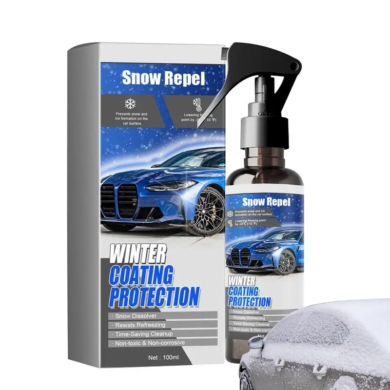 Neve derretendo e descongelando líquido Ice Spray, Car Windshield Window Defrost, Vidro de inverno, Acessório carro, 3,38 oz