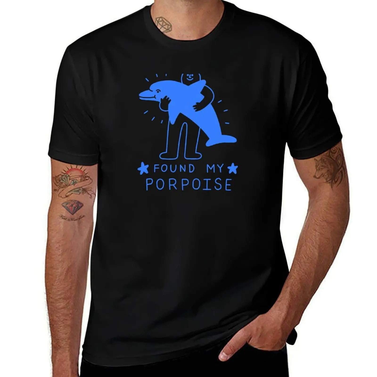 Found My Porpoise T-Shirt Clothing anime stuff black t-shirts for men