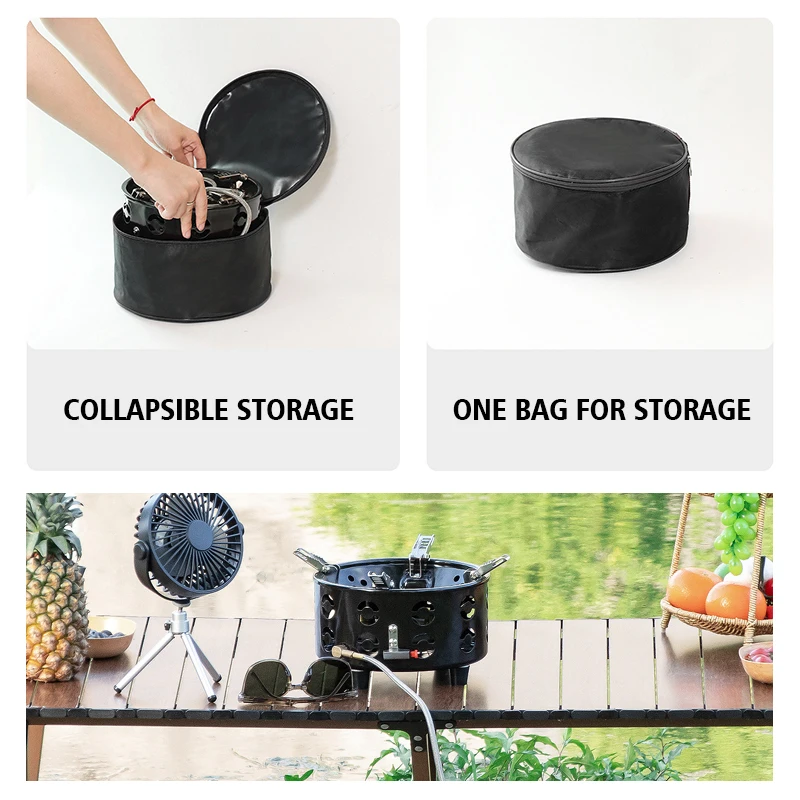 Portable Windproof Camping Stove for Outdoor Hiking Cooking Steel 7 Burner Camping Stove Portable Tourist Equipment