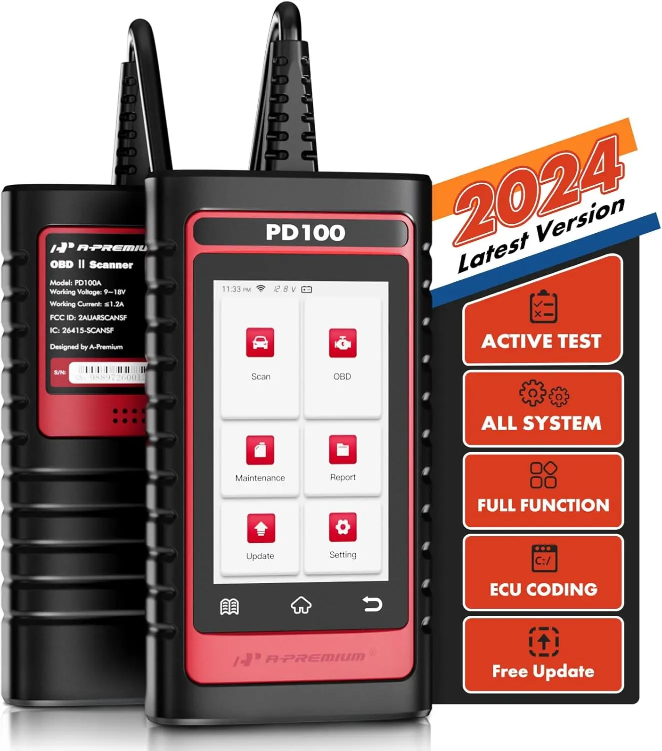 

2024 OBD2 Bi-Directional Scanner Diagnostic Tool for Honda and Toyota with Android & iOS Car Repair App