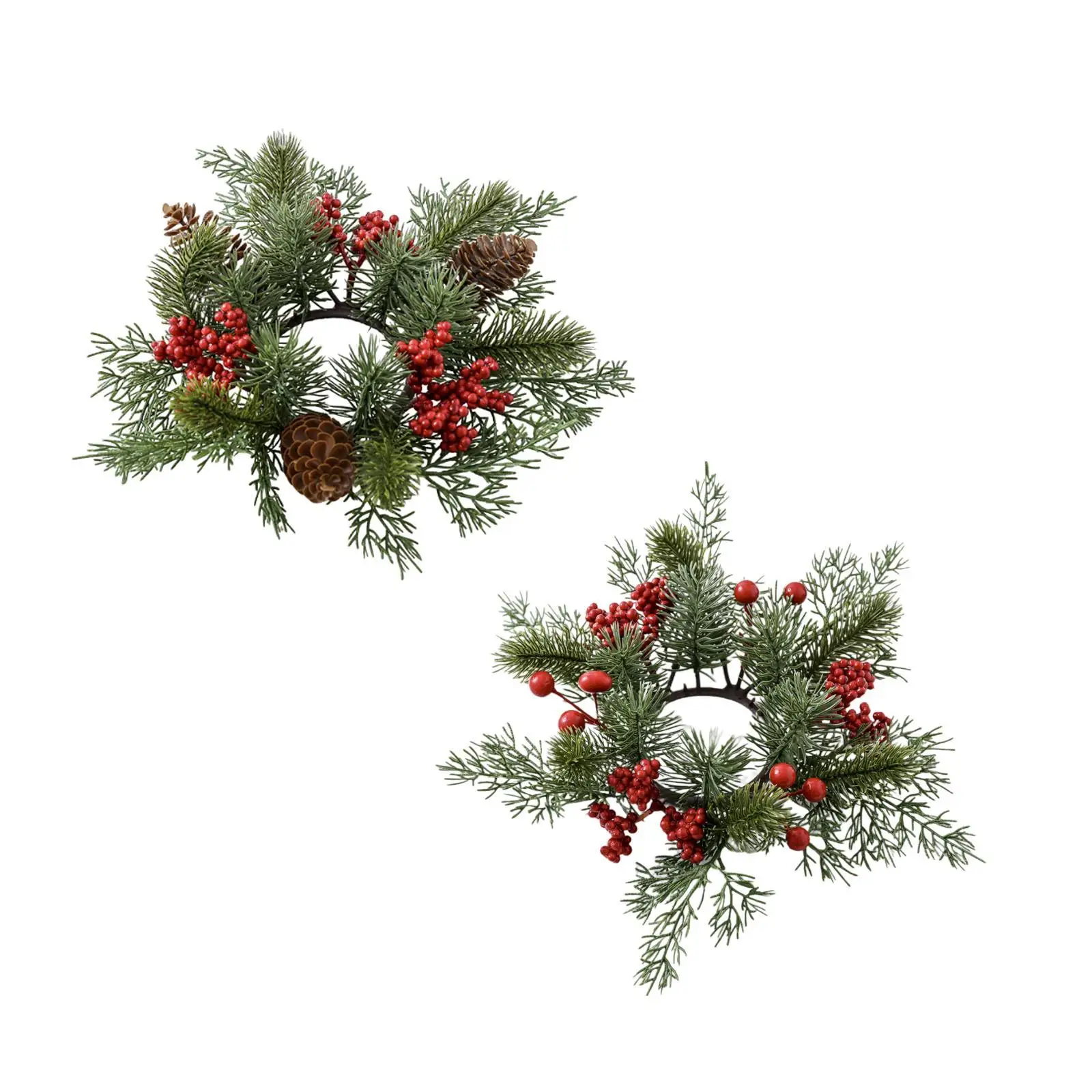 Candle Ring Creative Tabletop Candle Garland Rings Christmas Candle Wreath Party Supplies for Bar Home Cafe Farmhouse Decoration