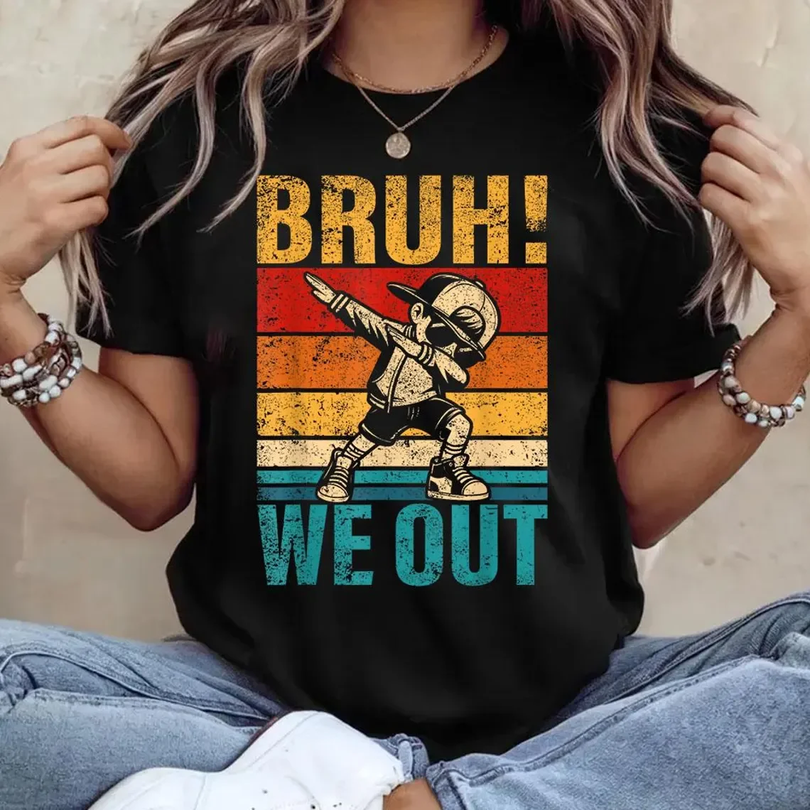 

Bruh We Out Teachers Last Day of School T Shirt Men Women Unisex Print Casual Short Sleeve Summer Top Tees