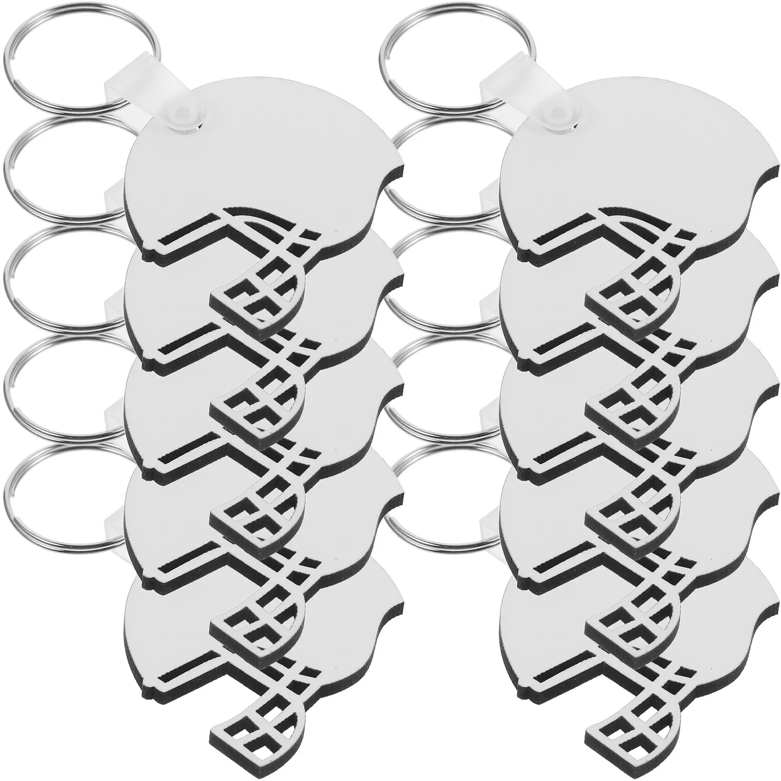 40Pcs Keychain Blanks Sublimation Blank Material DIY Craft Sublimation Keychain Blanks Blank Keychains Key Chain