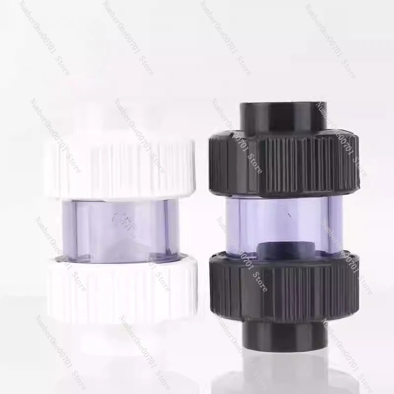 25mm 32mm Transparent Check Valve PVC One Way Non Return Pipe Fitting Water Connector For Garden Irrigation Aquarium