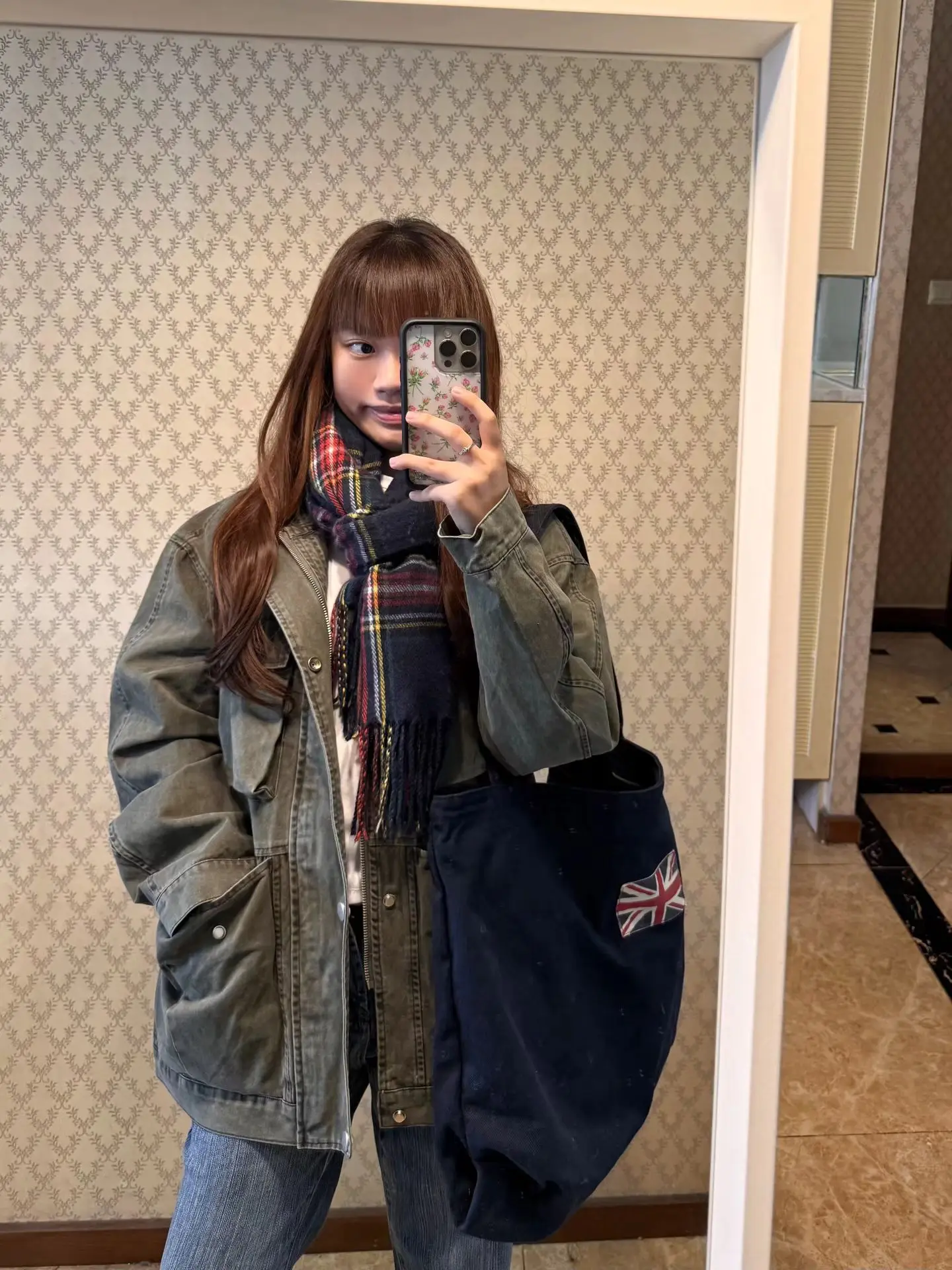 

Retro American Vintage Waed Denim Jaet Women's Loose Wide Version Open Cardigan Coat Casual Sle Autumn Faion