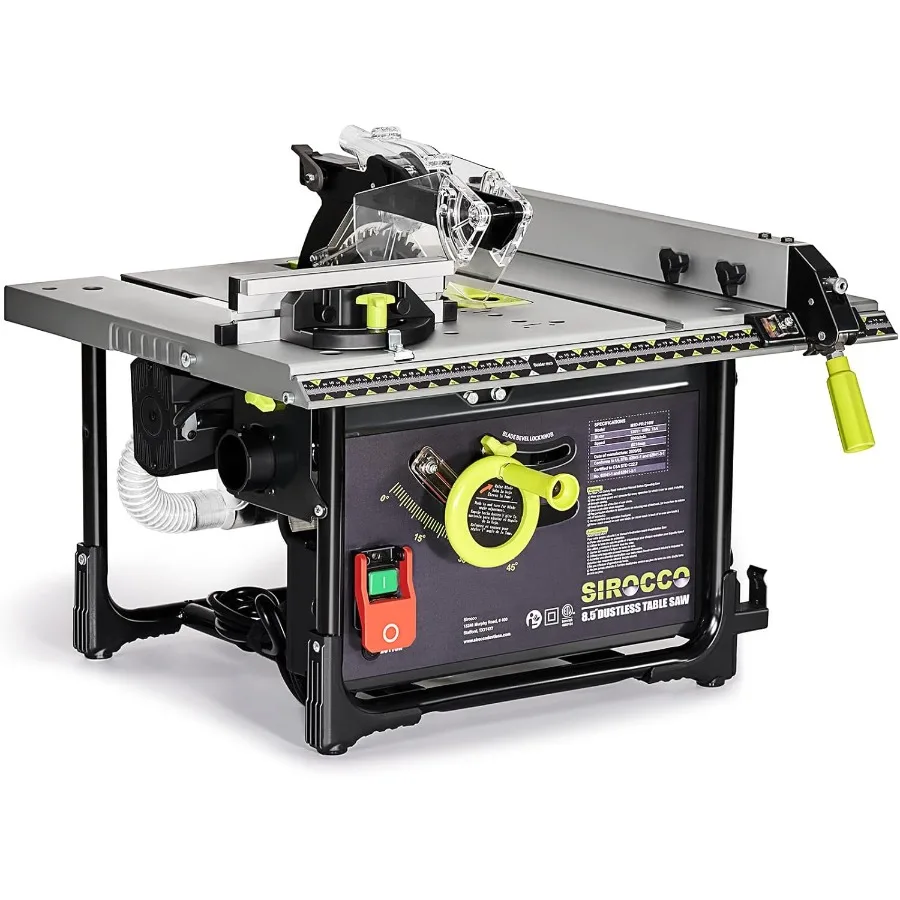 

Dustless Table Saw 8.5" for Jobsites, Portable 98.5% Dust Collection Rate Cutting Speed Up to 4500RPM, 60T Blades (Standard) NO