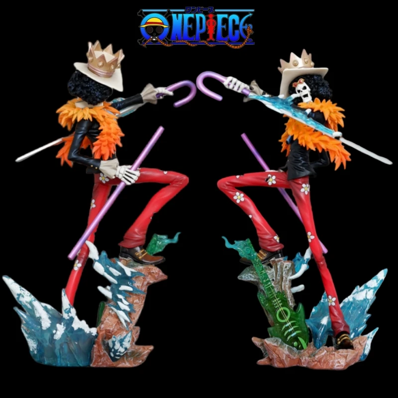 33.5cm ONE PIECE Figures Brook King of Souls Musician Action Figure Meteor Burukku Anime Figurine Pvc GK Model Statue Toys Gifts