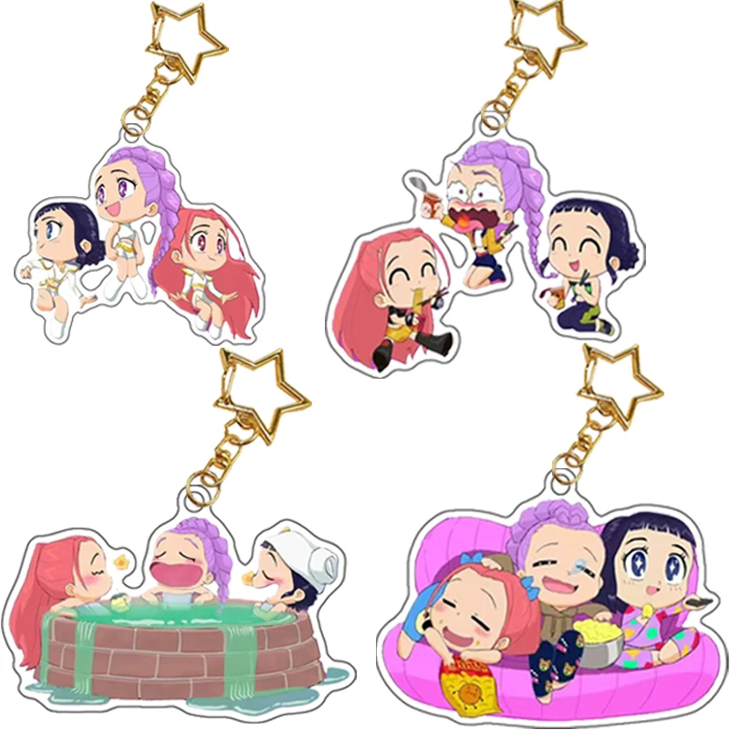 

Брелок для ключей Kpop Demon Hunters Saja Boys Huntr-X, подвеска в виде сумки»), Huntrix Saja, акриловый брелок для самостоятельного изготовления, ювелирные изделия, подарок друзьям