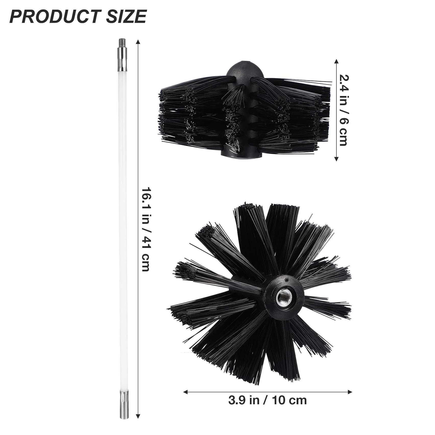new arrival nylon chimney brush 100/150mm m8 thread suitable for cleaning dryer duct chimney pipe home improvement accessories