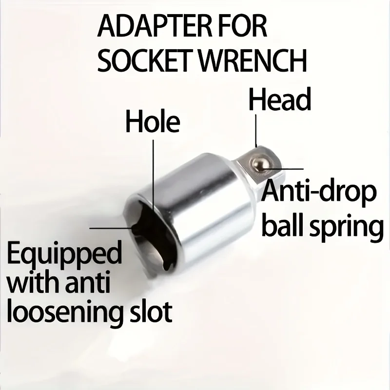 6pcs Ratchet Wrench Socket Converter Sleeve Head Adapter 1/2 \