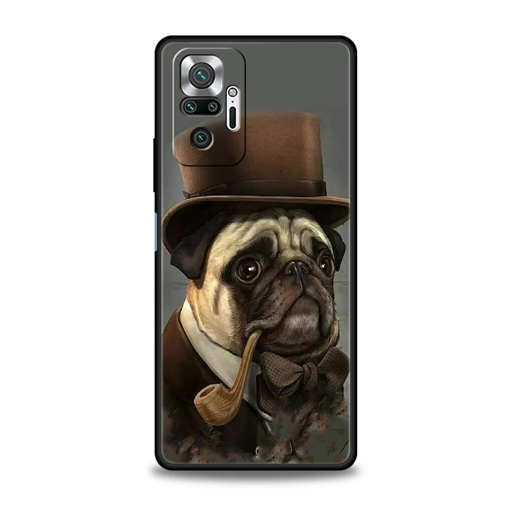 Cartoon Dog Pug French Bulldog Phone Case for Xiaomi Redmi NOTE 12 Pro K40 Gaming K50 8A 9T 9A 9C Note 8 8T 9 9S 10 11 Pro Shell