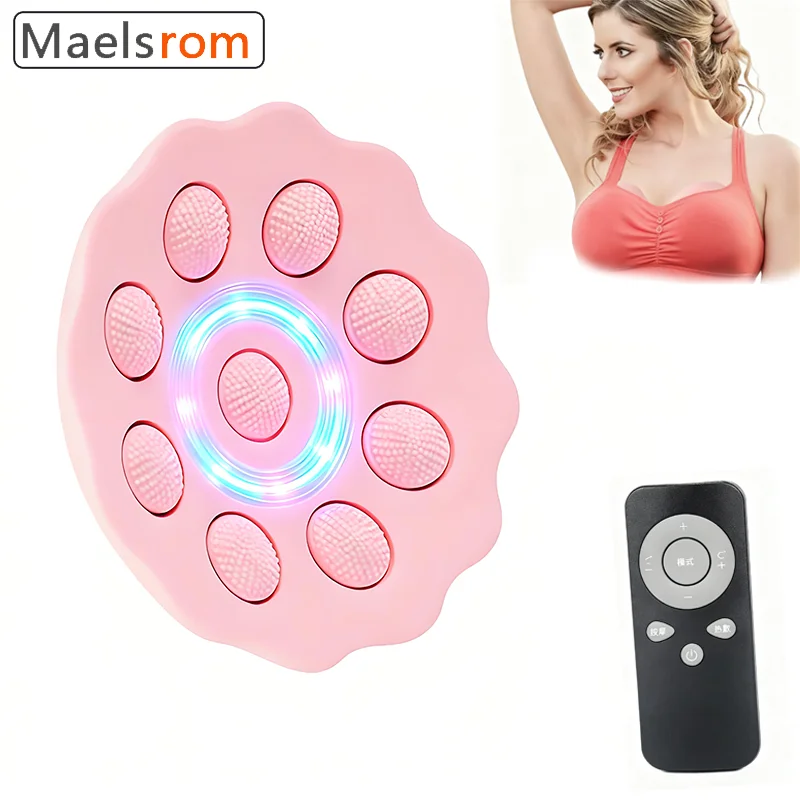 

Breast Massager with Heat and Red Blue Light Therapy - 6 Modes 6 Intensity Electric Massage for Firming, Lifting and Skin Care,