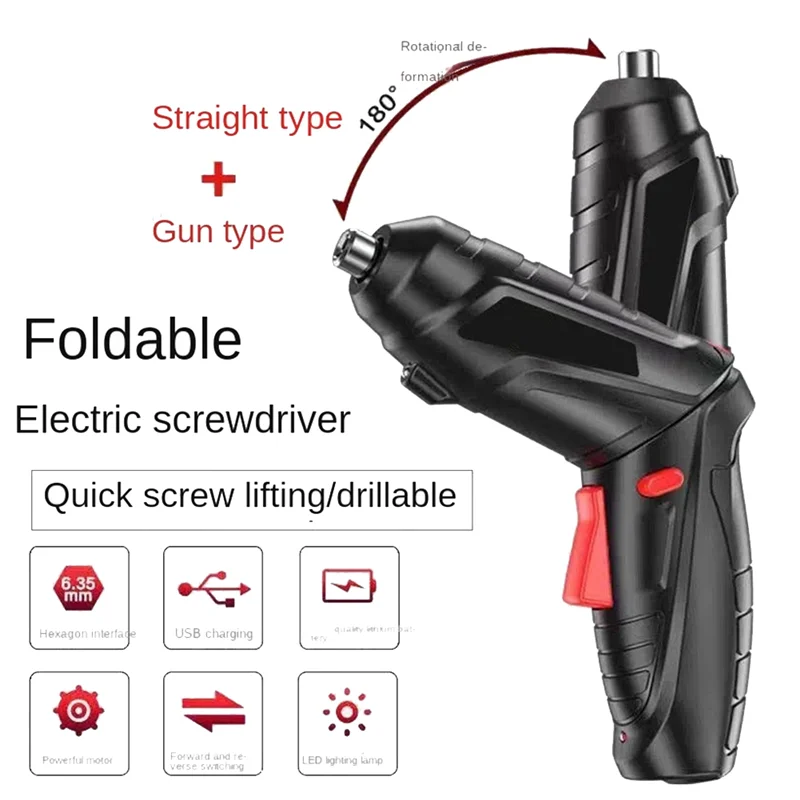

【Hot Selling】Household Electric Screwdriver Rechargeable Cordless Impact Drill Mini Cordless Electric Drill Screwdriver Set