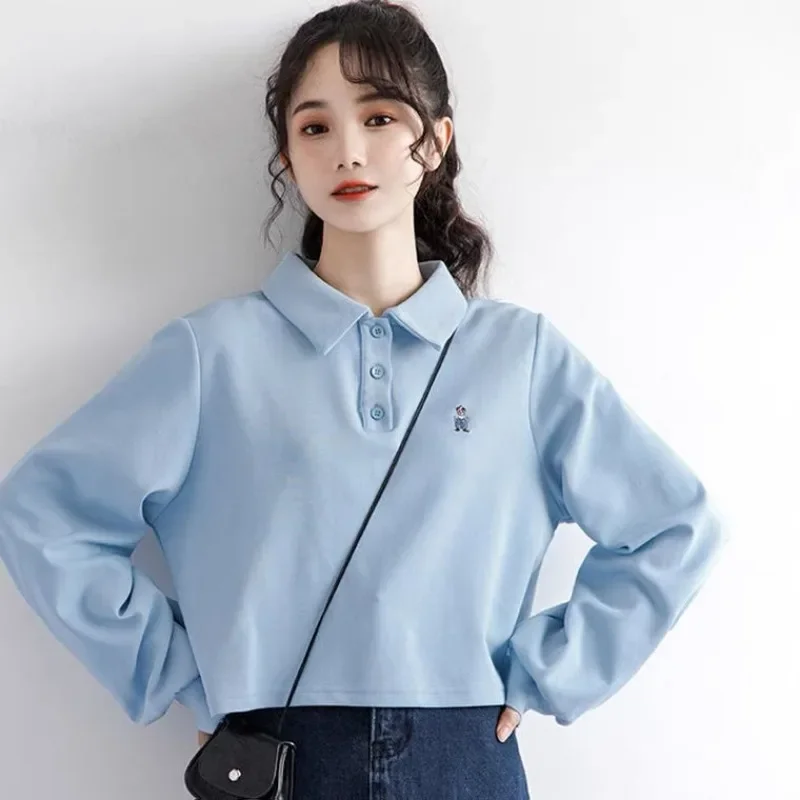 

Women's Polo Shirts Casual Female Tee New Spring Autumn T-shirts Cheap Tops Fashion 2025 Youthful Clothes Clothing Trend Pretty