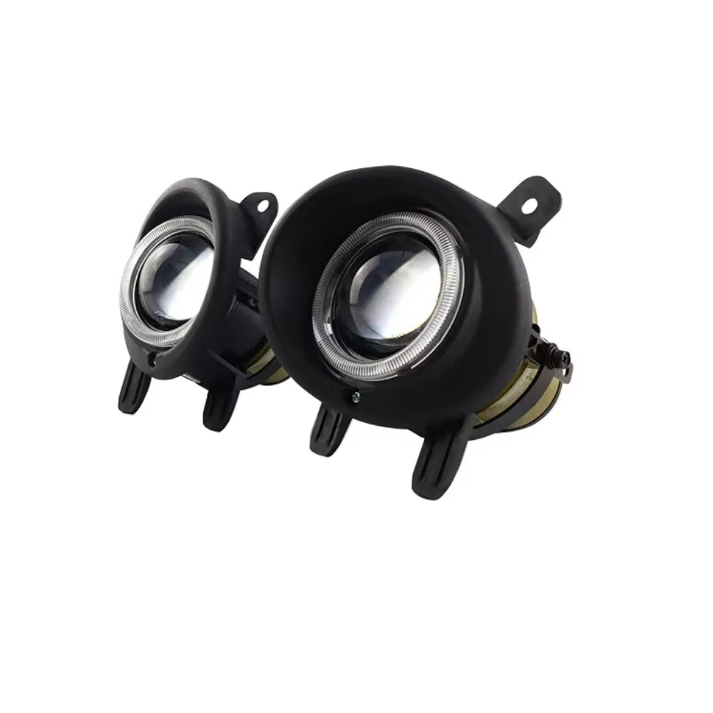 July King Car Bifocal Lens Fog Lamp + LED COB Angel Eye DRL case for BMW 1 2 3 4 F21 F22 F30 F31 F32 F33 F34 F45 F46 etc