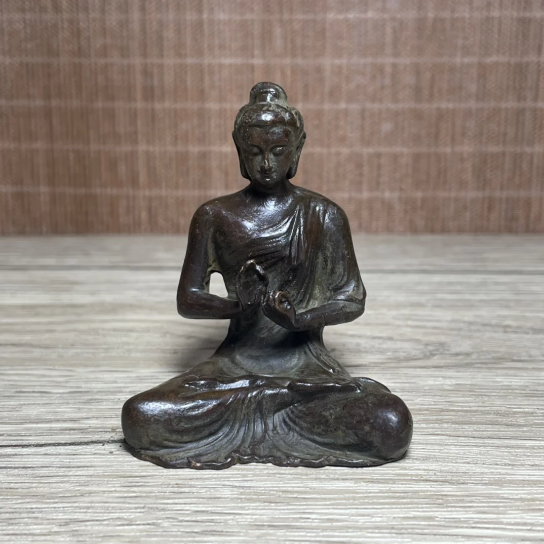 Buddha statue Meditation and chanting spells Buddha's hair knows no bounds 6.2cm