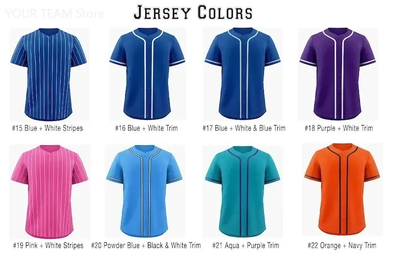 Custom Baseball Jersey, Personalized Logo Baseball Jersey, Custom Stripe Line Colo Baseball Uniform Custom Uniform Logo Uniform