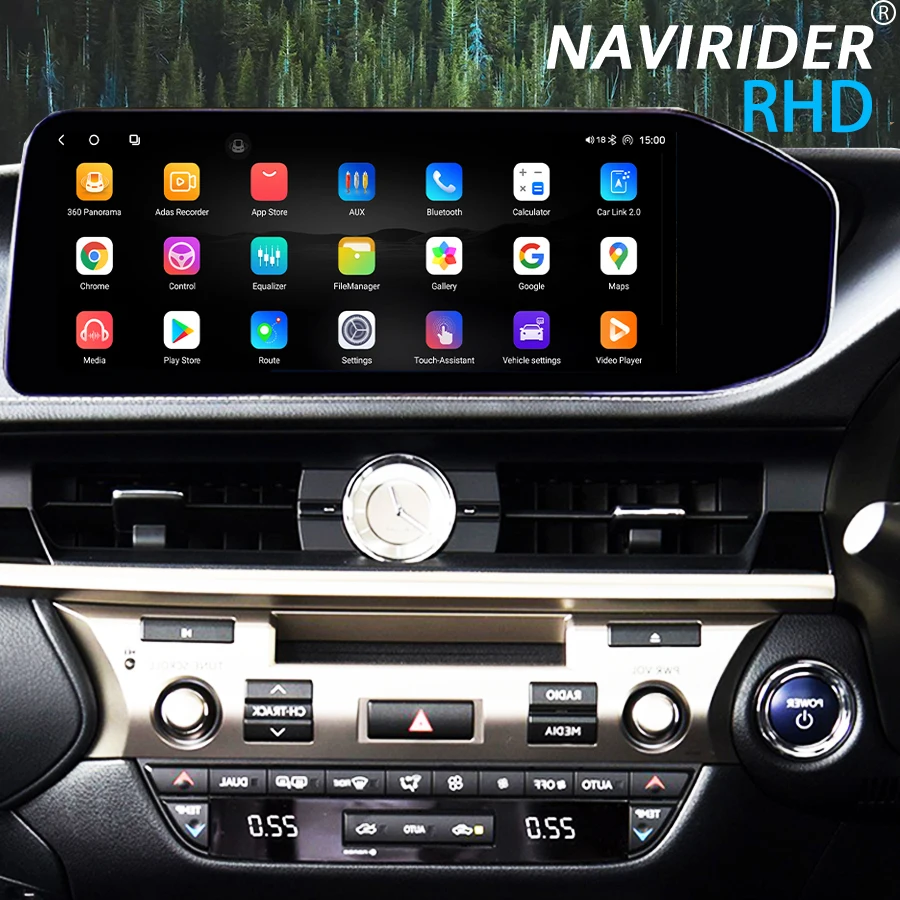 

RHD Android 14 Navi Car Multimedia Video Player For Lexus ES ES300 ES250 ES350 ES300h 2013-2017 DSP BT 12.3inch Carpaly Stereo