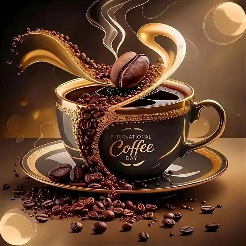 

GATYZTORY 5D DIY Full Square Diamond Painting Coffee Scenery Diamond Embroidery Sale Rhinestone Picture Mosaic Home Decoration