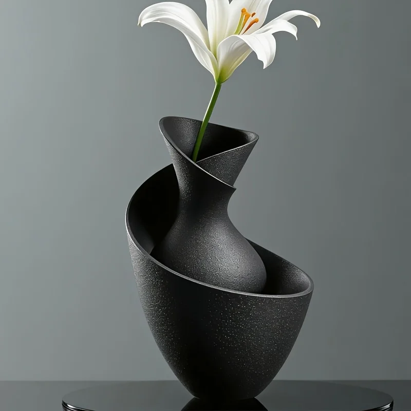 Minimalistische Luxus-Dekovase, Wohnzimmer-Eingangsbereich Tischdekoration für Blumenarrangements, Nordischer Stil Künstlerisch