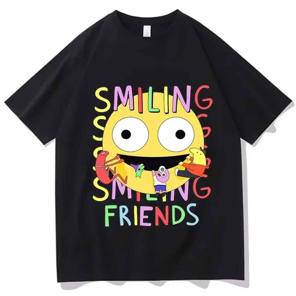 

Smiling Friends Cartoon Print T-shirt Comfortable Men Women Summer Tee-shirt Cotton High Quality Tshirts Manga Funny Tees 72407