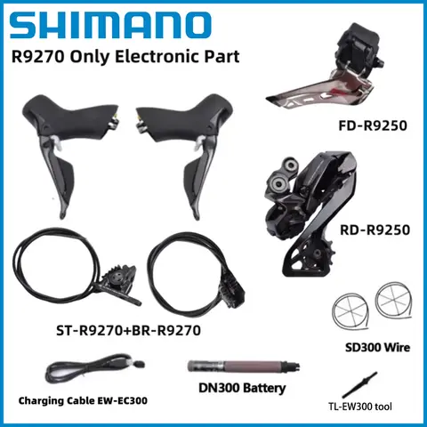 Grupo SHIMANO Dura ace Di2 R9270 2x12S solo pieza electrónica R9270 ST/BR R9250 desviador delantero/trasero bicicleta de carretera Di2 Set