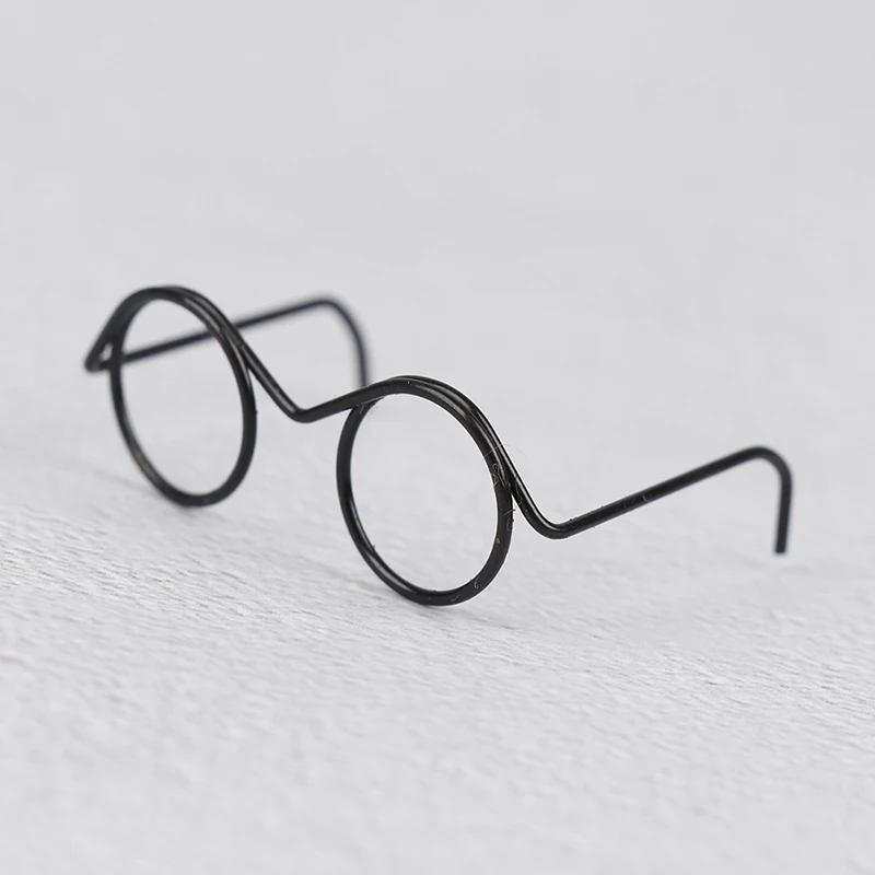 10 Uds. Gafas de muñeca geniales Retro sin lentes con montura redonda a la moda para 30cm