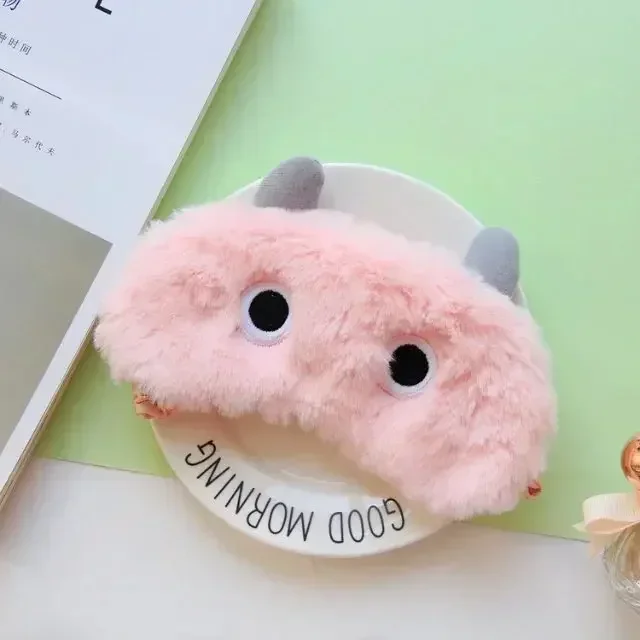 Cute Plush Sleep Eye Mask Animal Eye Cover Winter Kids Sleeping Mask Cartoon Travel Rest Eye band Blindfolds Sleep Aid Eyepatch