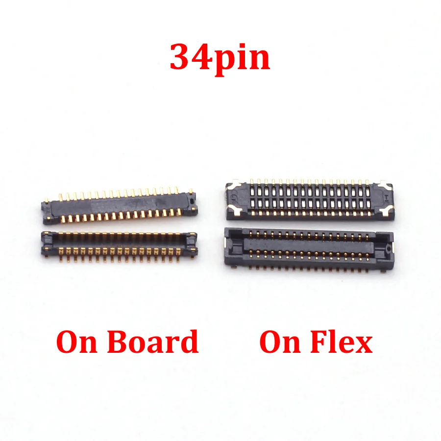 2Pcs 34 Pin Lcd Screen Display FPC Connector On Motherboard For Samsung Galaxy J3 2017 J330F SM-J330 A3000 A300F A3009