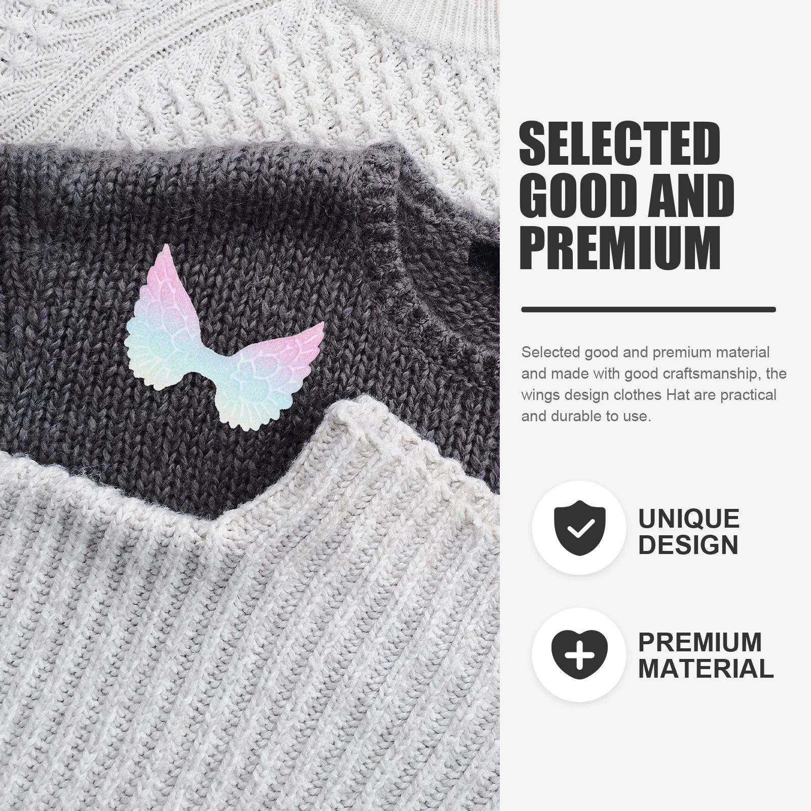 

50Pcs Angel Wings for Crafts Miniature Wing Decor Clothing Embellishment DIY Wings for Clothes Hats Bags Accessories