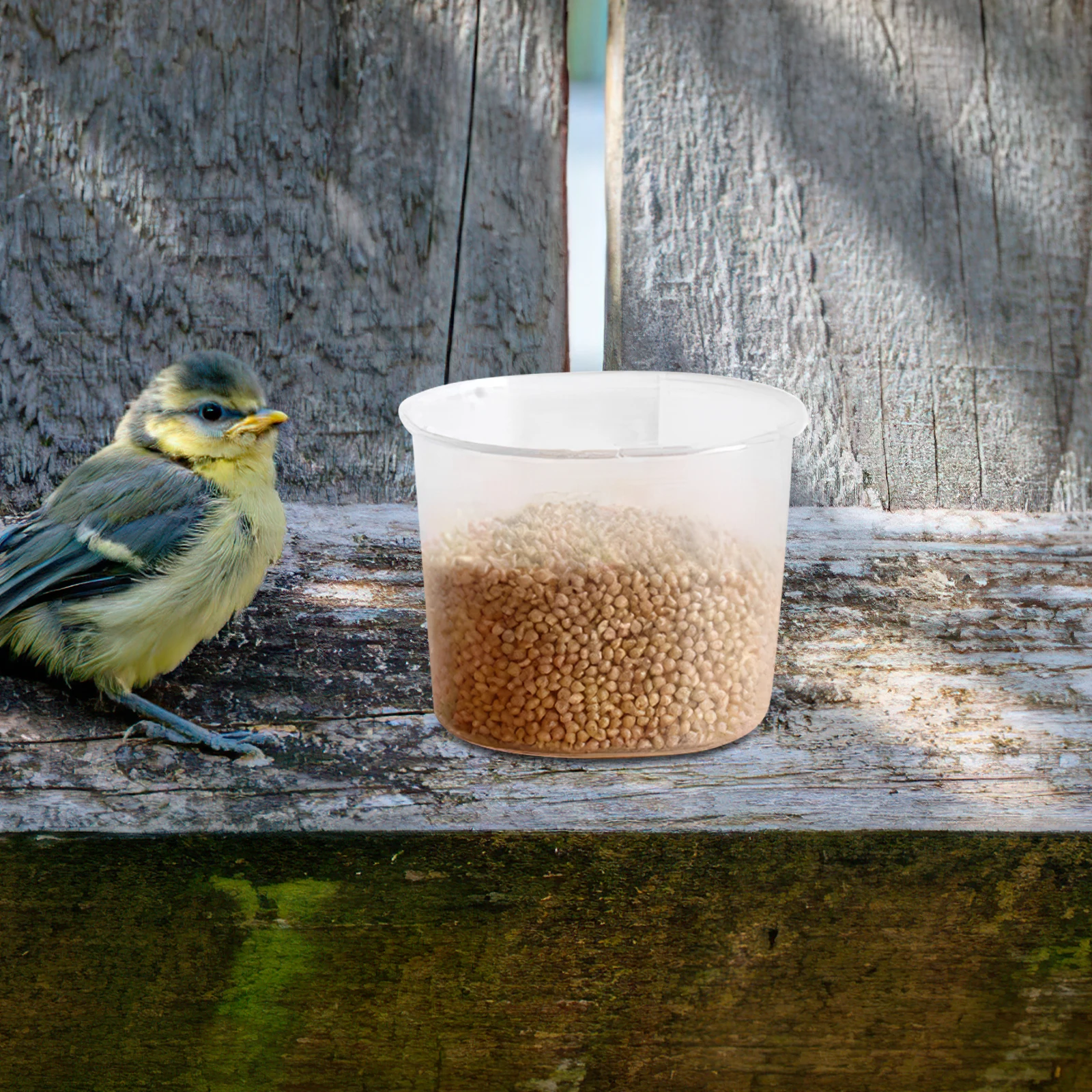 

10 Pcs Bird Food Cup Large Transparent Anti Spill Cage Accessories Easy Clean Durable Plastic Feeder Container Hanging Bowl Pet