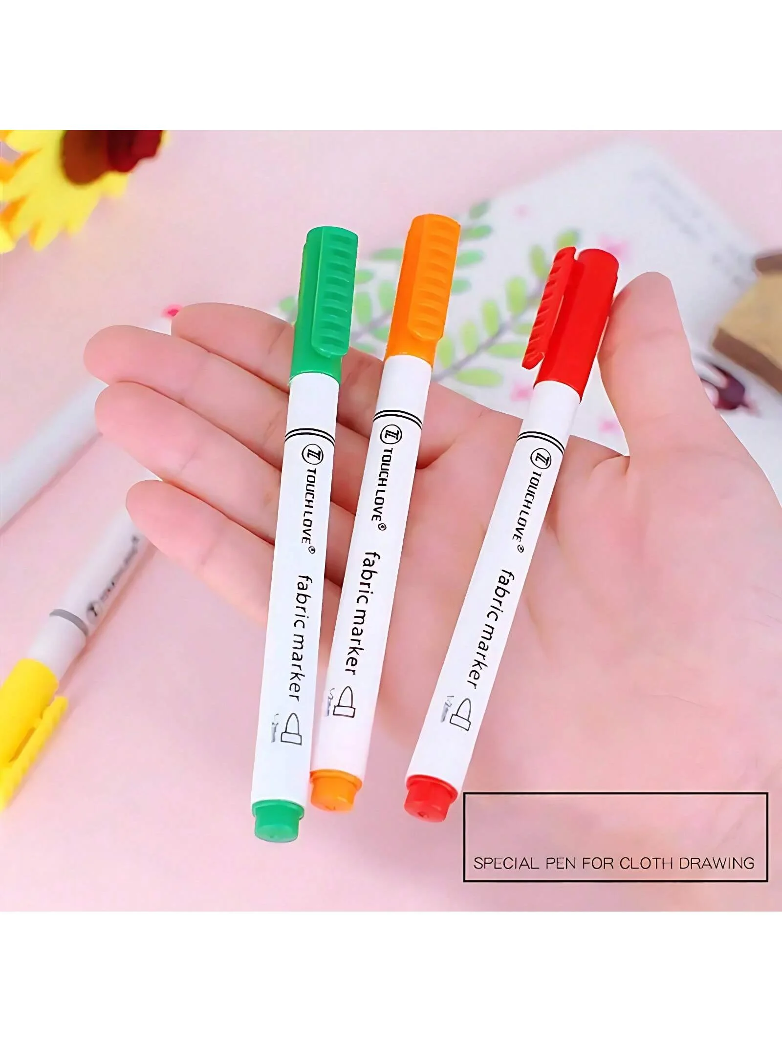 8pcs Waterproof Color Fabric Textile Marker Pen For T Shirt Shoes Clothes Wood Stone DIY Art Graffiti Drawing Painting image 6