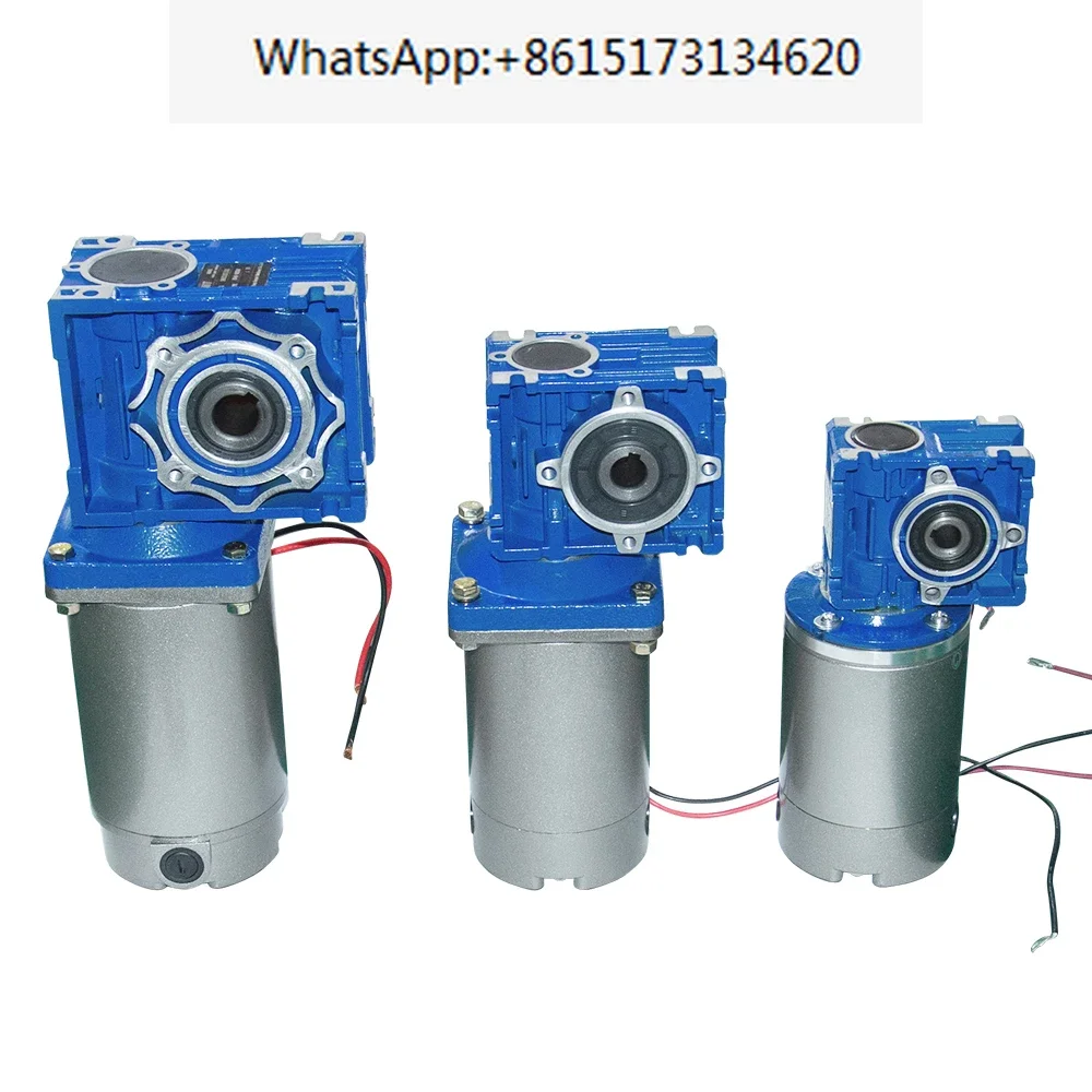 Large DC Worm Gear Motor 12/24/90/220V 120/180/250W 22/30/36/45/60/90/180/240Rpm DC Permanent Magnet Motor With RV030/040Gearbox